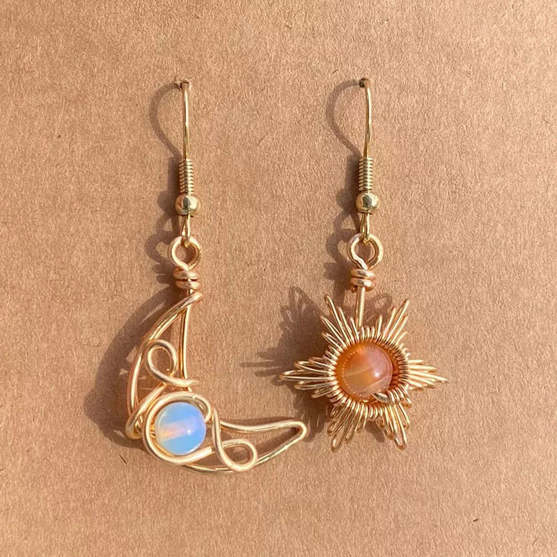 Boho Lane Australia Bohemian Wind Sun Moon Earrings