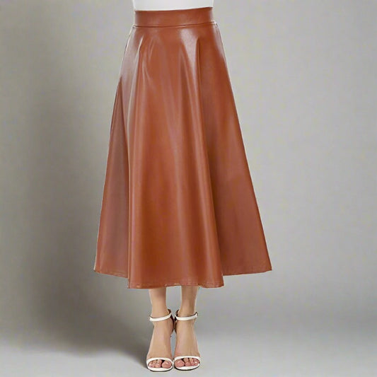 Boho Lane Australia Chic High-Waist PU Skirt