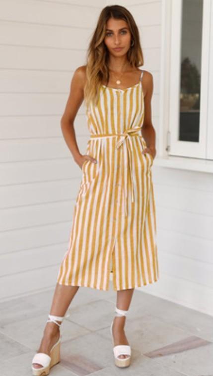 Sunset Series Belted Midi