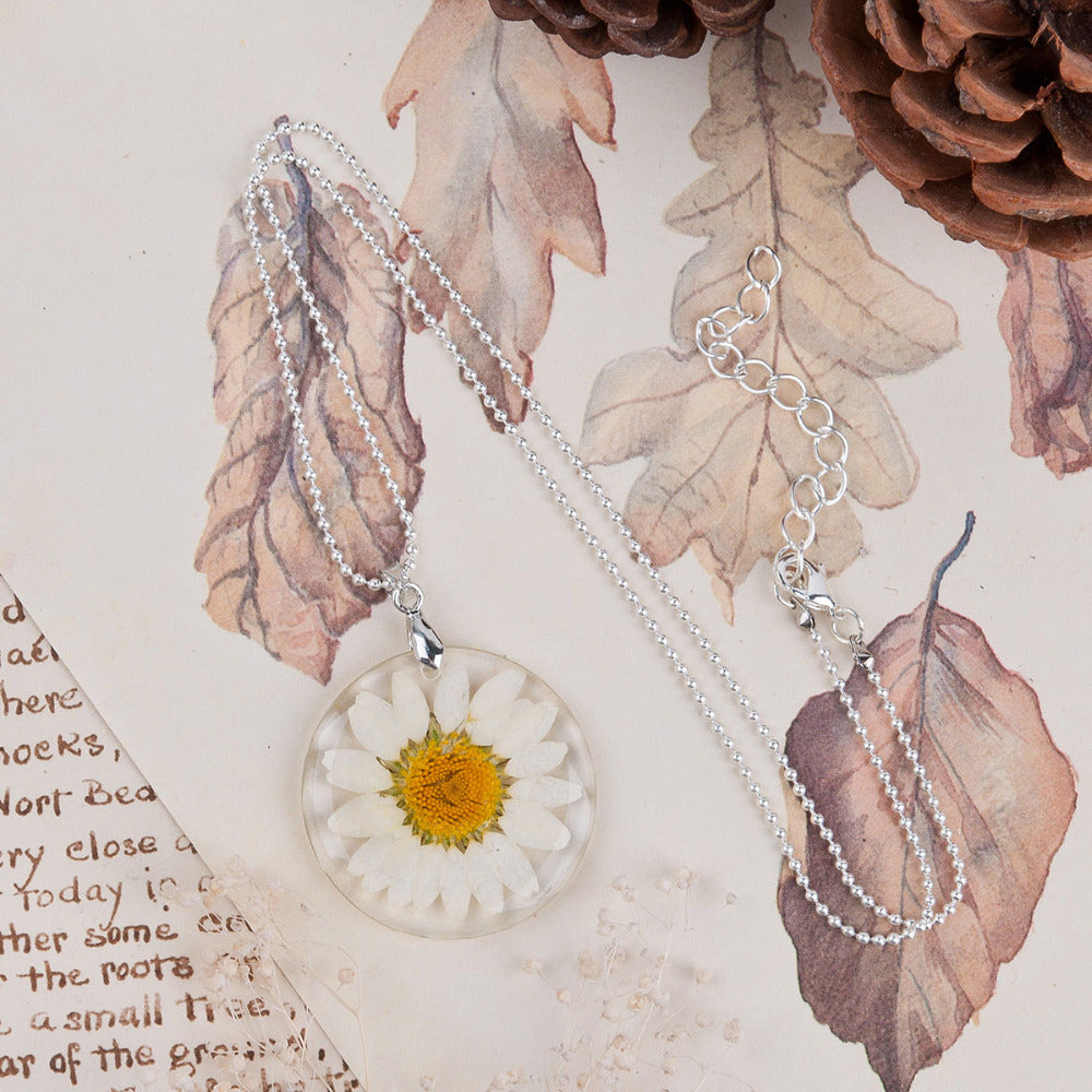 Boho Lane Australia Bohemian Dried Flower Daisy Necklace