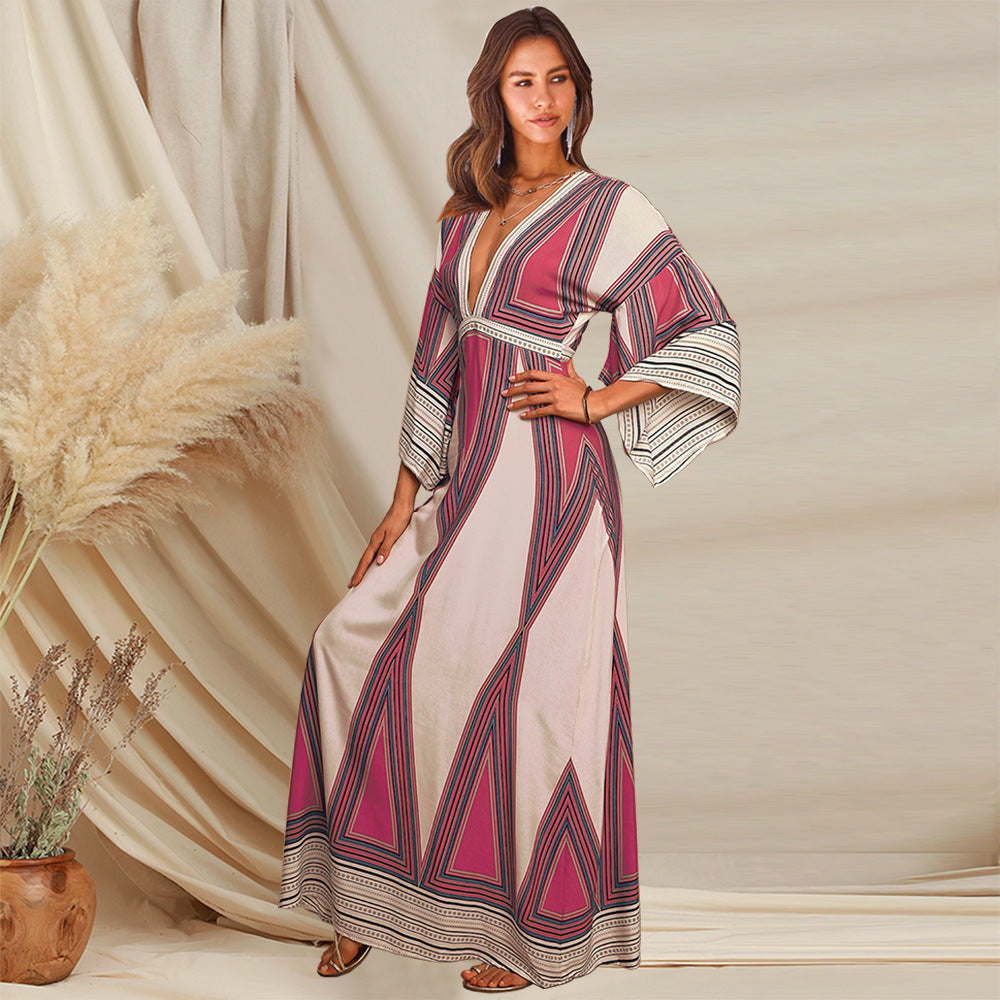 Boho Lane Australia Boho Geometric Print Maxi