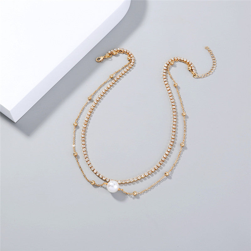 Boho Lane Australia Imitation Baroque Pearl Bohemian Beaded Chain Women's Multilayer Necklace