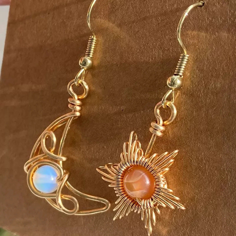 Boho Lane Australia Bohemian Wind Sun Moon Earrings