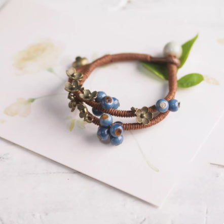 Boho Lane Australia Blue Enchantress Artistic Retro Mori Style Bohemian Bracelet