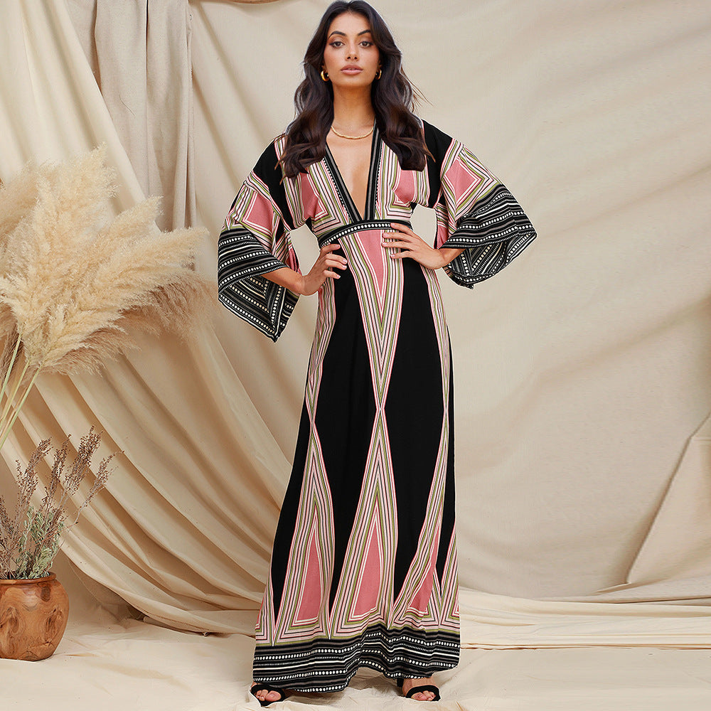 Boho Lane Australia Boho Geometric Print Maxi