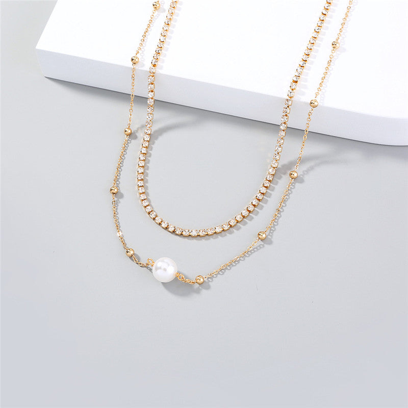 Boho Lane Australia Imitation Baroque Pearl Bohemian Beaded Chain Women's Multilayer Necklace