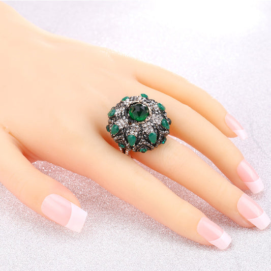 Boho Lane Australia Bohemian Retro Ethnic Emerald Ring