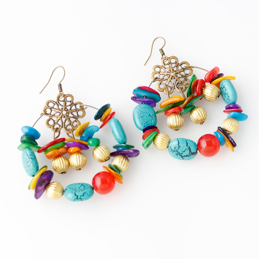 Boho Lane Australia Bohemian style handmade beaded colorful Earrings