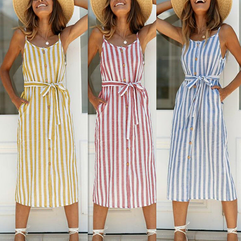 Sunset Series Belted Midi