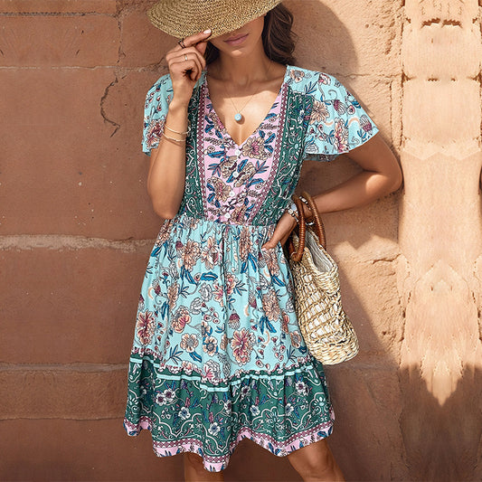 Blossom Floral V-Neck Summer Dress