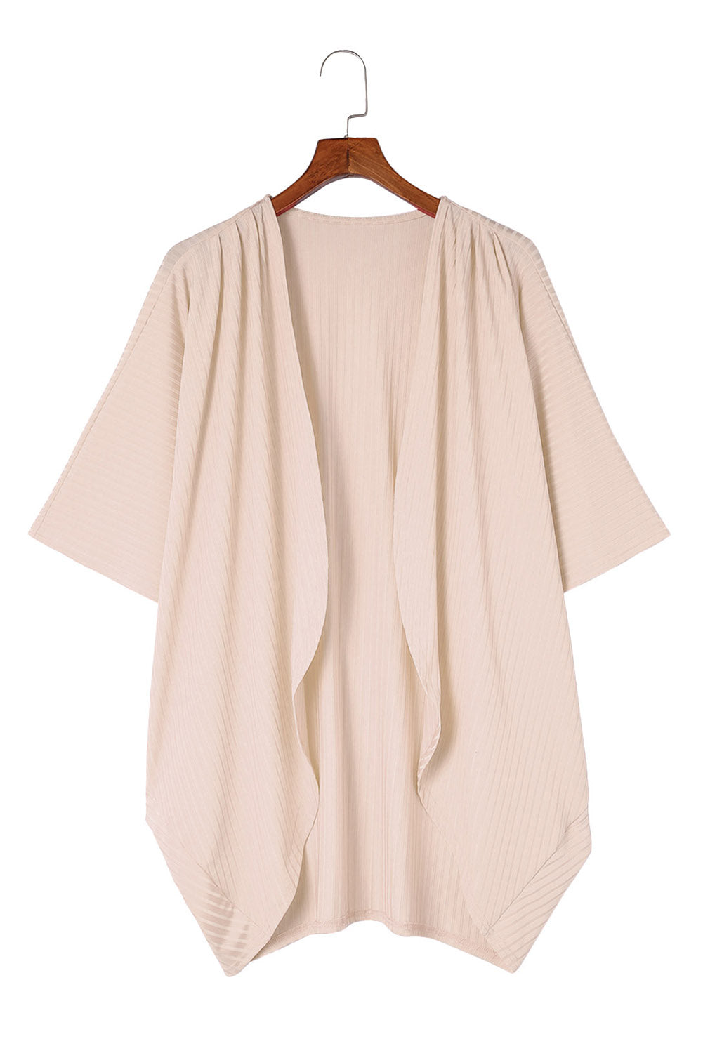 Boho Lane Australia Apricot Shimmer Ribbed Texture Plus Size Cardigan