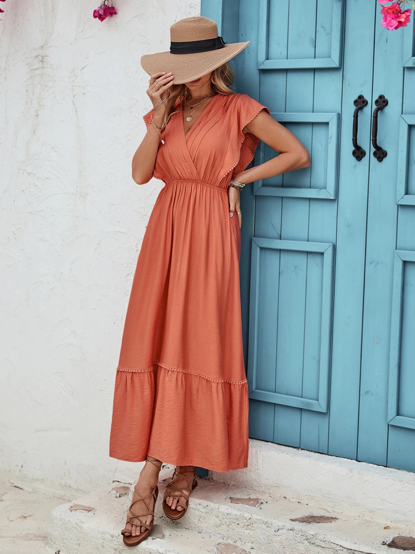 Boho Lane Australia Elegant Naranji Holiday Maxi