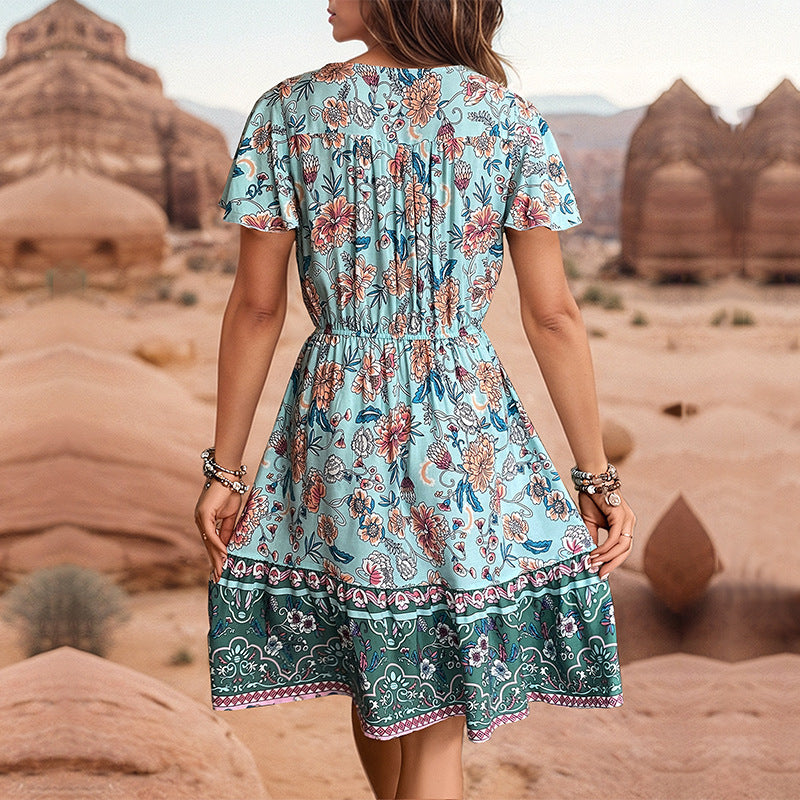 Blossom Floral V-Neck Summer Dress