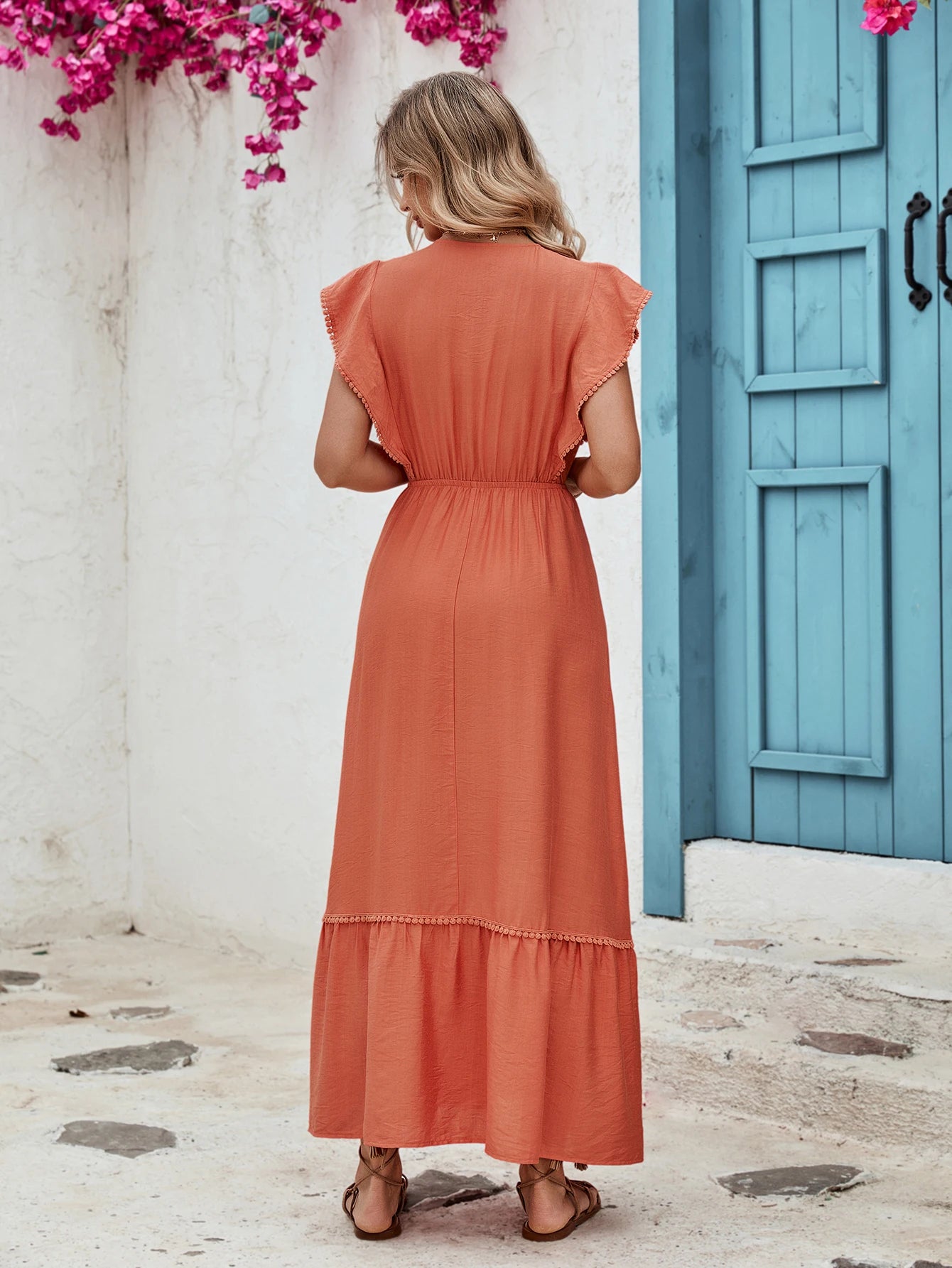 Boho Lane Australia Elegant Naranji Holiday Maxi