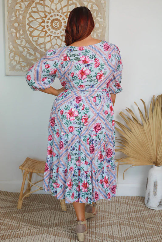 Boho Rose Blue Curiosa Midi