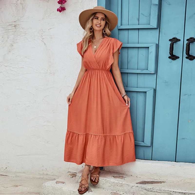 Boho Lane Australia Elegant Naranji Holiday Maxi